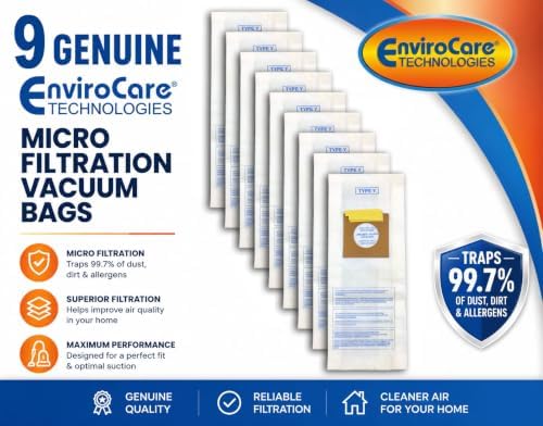 EnviroCare Replacement Micro Filtration Vacuum Bags Made to Fit Hoover Windtunnel Upright Type Y 9 Bags