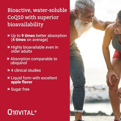Q10Vital CoQ10 100 mg Liquid | Superior Absorption – Up to 9 Times Better Absorption | Strong Antioxidant for Heart Health, Energy Production