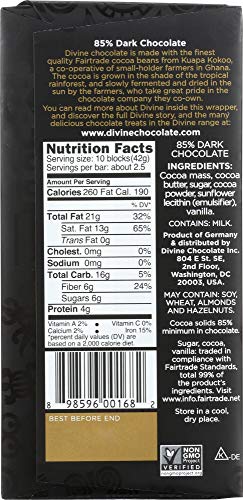 Divine 85% Dark Chocolate 100g - Pack of 2