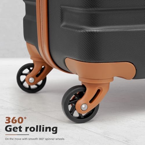 Coolife Luggage Set, Lightweight Durable Hardshell, 4 piece, Sakura Pink | suitcase set with 360° Spinner Wheels, TSA-approved Lock, Checked Family Travel, 16/20/24/28 Inch