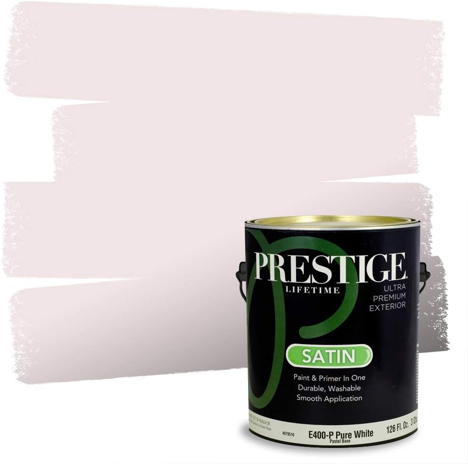 PRESTIGE Paints Exterior Paint and Primer In One, 1-Gallon, Satin, Comparable Match of Sherwin Williams* Grandeur Plum*