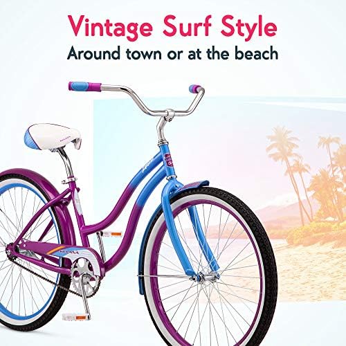 Kulana Lakona Shore, Tide or Wave Cruiser Bike, 20, 24 or 26 Inch Bike for Adults and Youth, 7 or Single Speed Beach Cruiser Bicycle