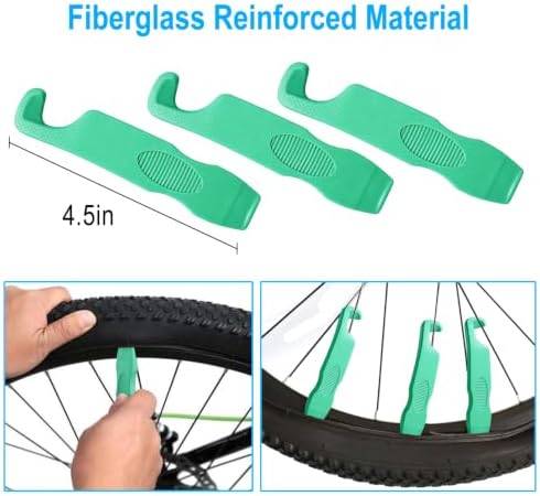 Chumxiny Bike Repair Kit Contains 16-in-1 Tool, 120Psi Mini Bicycle Pump, Tire Patch, Used for Mountain/Road Bike.