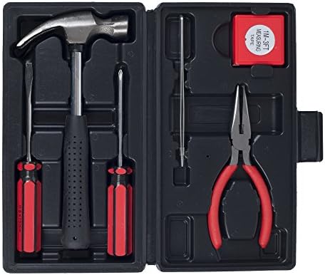 Stalwart - 75-HT1007 Household Hand Tools, Tool Set - 6 Piece by , Set Includes – Hammer, Screwdriver Set, Pliers (Tool Kit for the Home, Office, or Car) Black | Tool Set with Hammer, Screwdriver Set, Pliers and Hardshell Carrying Case - DIY Repair Kit f…