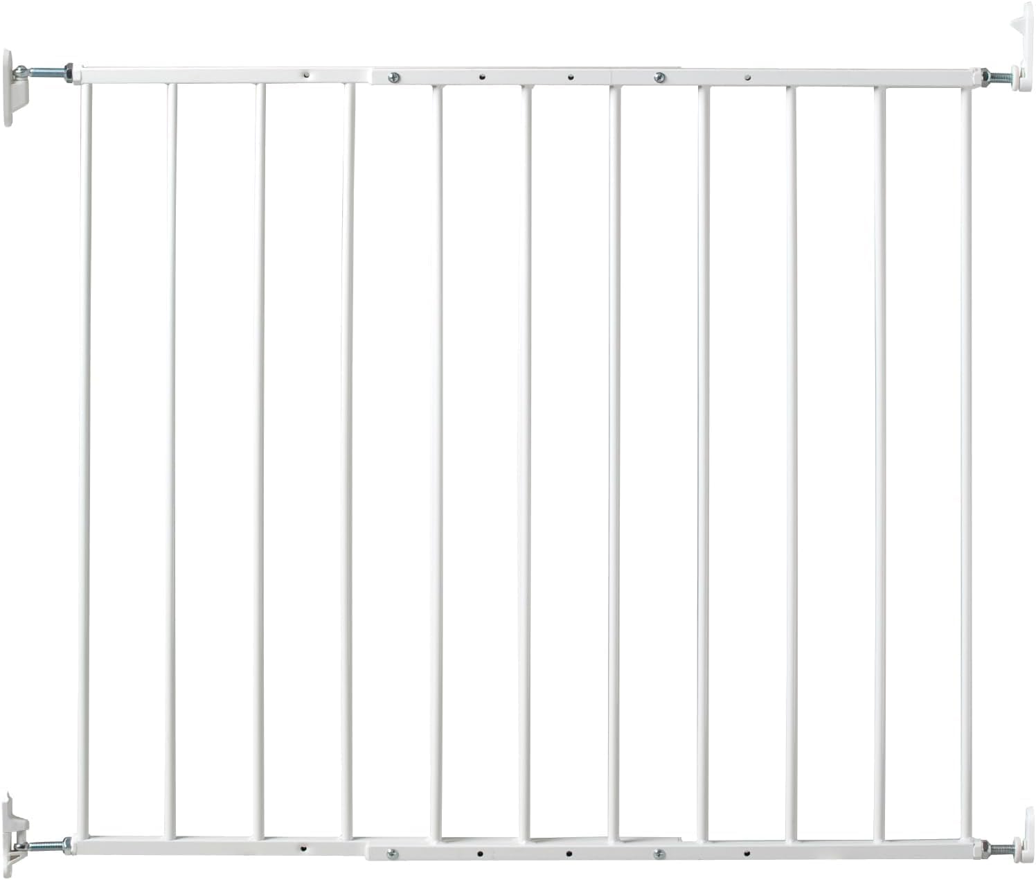 KidCo 24.75-42.5" Safeway Walk Through Baby Gate for Stairs and Doorways | No-Trip Top of Stairs Baby Gate No Bottom Bar | Quick-Release Mounted Hardware for Security and Easy Removal (Black)