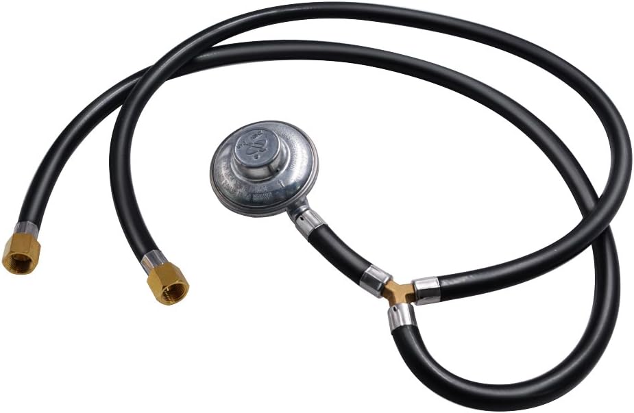 onlyfire 3 Feet Y-Splitter Low Pressure Propane Regulator Double Hoses | for Grill,Heater and Propane Appliances,QCC-1 Tank Connections