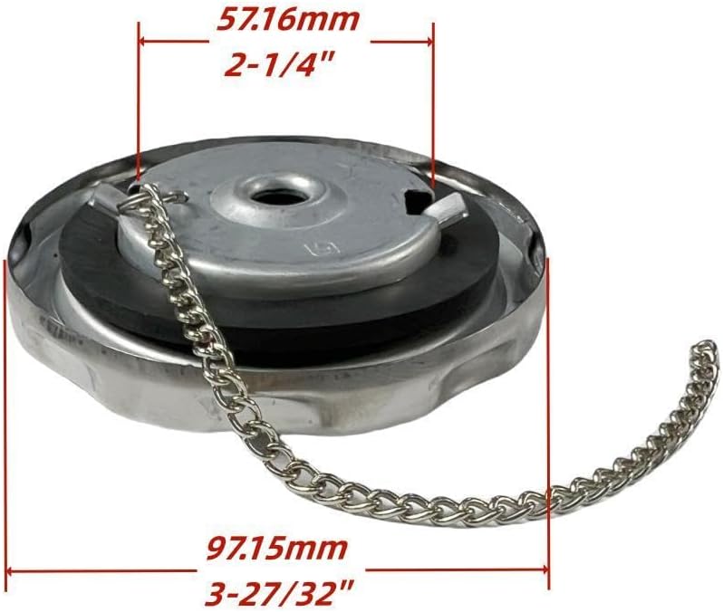Fuel Tank Cap with Chain Compatible Replacement for PREDATOR SUPER QUIET Inverter Generators 9500W Surge / 7600W Running (SKU# 71365 59188)