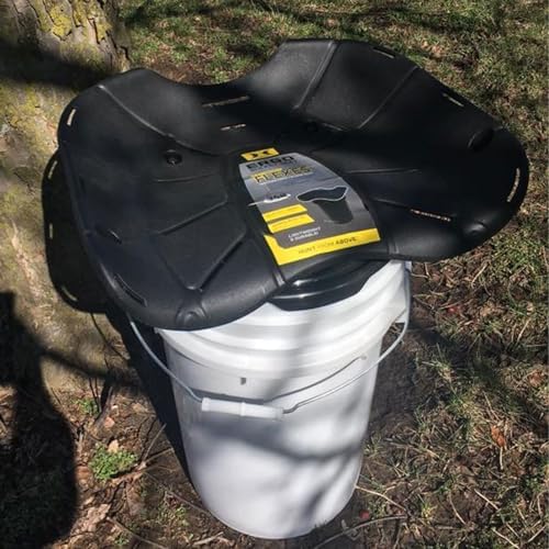 Hawk Ergo 360 Degree Bucket Top Seat - Silent Lightweight Comfortable Swiveling Portable Chair for Camping, Hunting, Fishing | Easily Mounts to Bucket