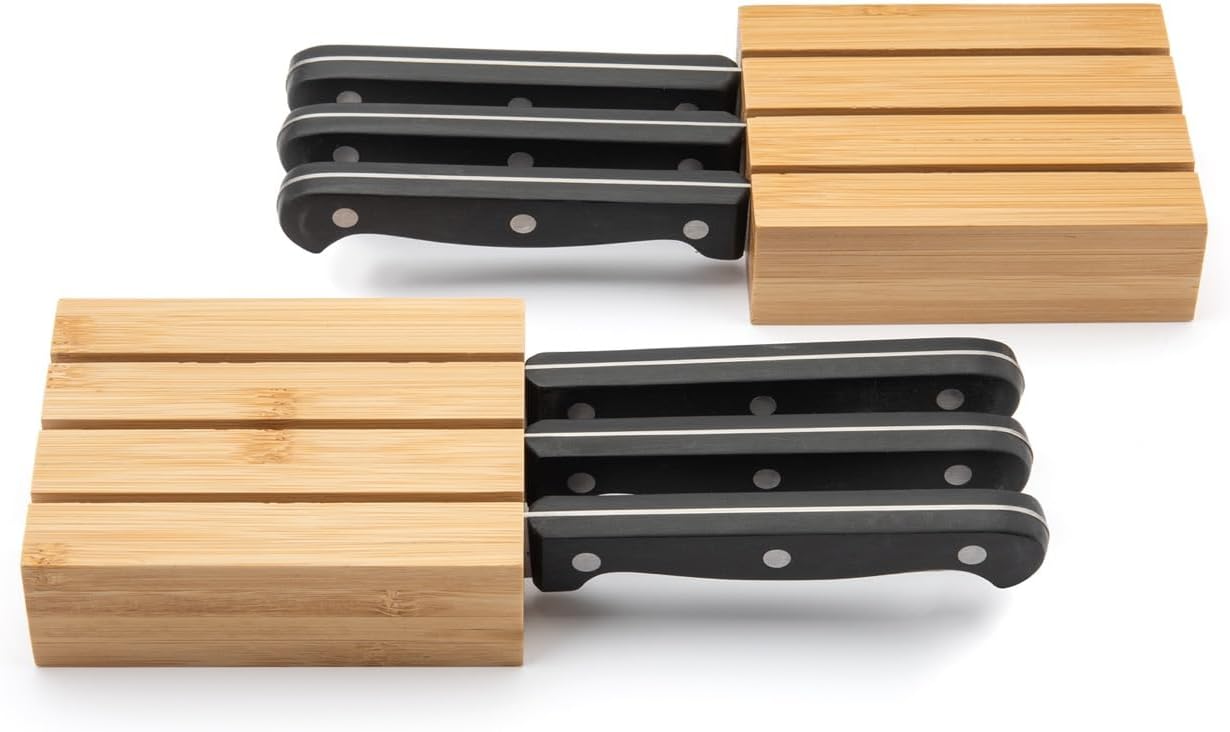 Purawood Kitchen Drawer Organizer - Expandable Utensil Drawer Organizer for Kitchen, Cutlery Tray & Silverware Organizer