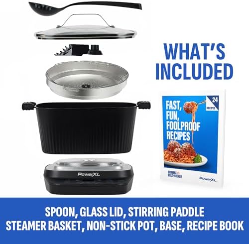 STIRMAX PLUS 7.5QT Digital Multi-Cooker with Auto Stir | 9-in-1 multicooker with automatic stirring, sauté, sear and 7.5QT family-size capacity.