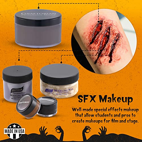 Graftobian Special FX Trauma Pro SFX Makeup Kit - Made in USA - Professional Effects Kit for Halloween, Cosplay, Theater, and Movie
