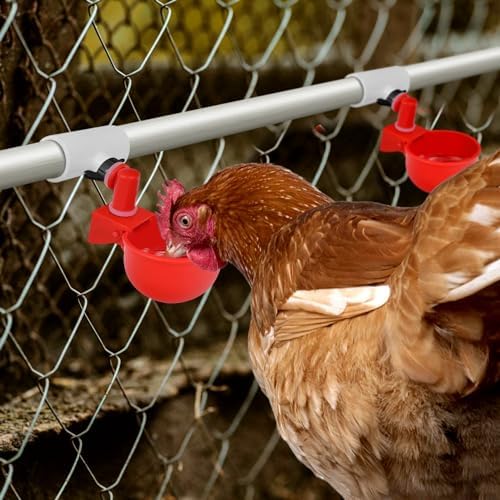 MEWTOGO 20 Pcs Chicken Waterer PVC Pipe Tee Fittings for Large Chicken Coop