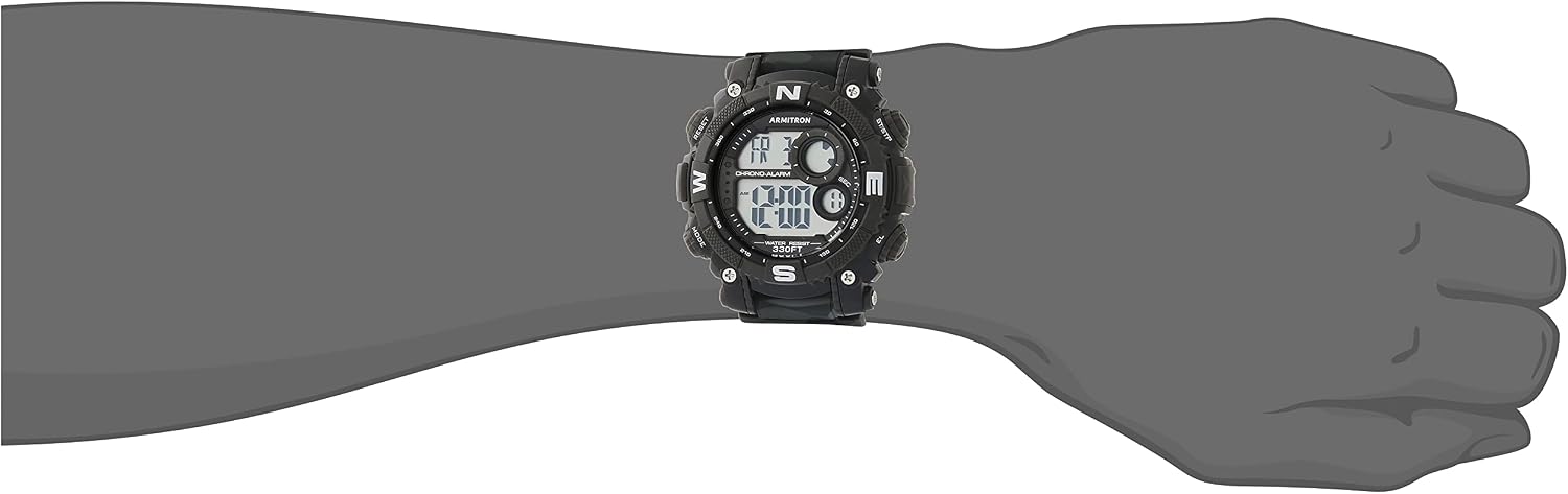 Armitron Sport Men's Digital Chronograph Resin Strap Watch, 40/8284