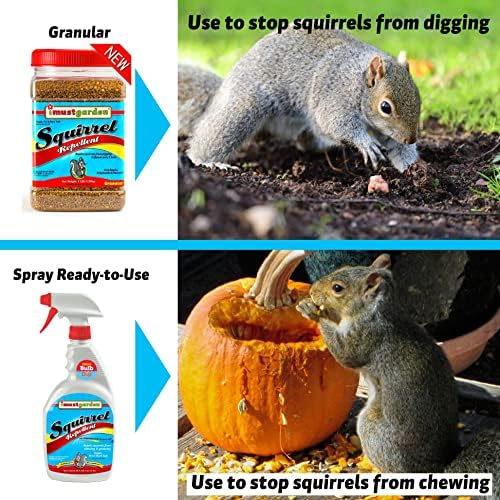 I Must Garden Squirrel Repellent: Stops Chewing on Plants/Furniture - 1 Gal