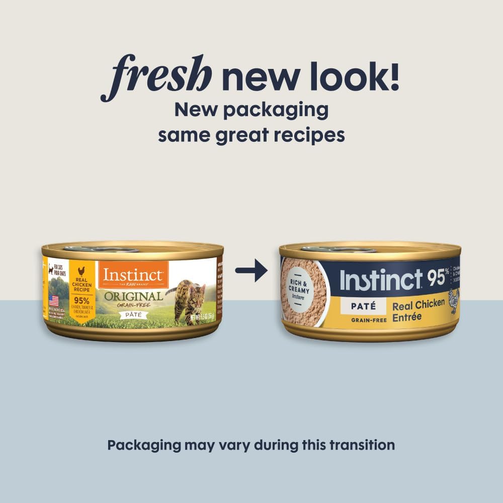 Instinct Original Grain Free Real Rabbit Recipe Natural Wet Canned Cat Food, 3 oz. Cans (Case of 24) | Rich & creamy pate texture, high protein, real rabbit, whole-food ingredients, grain-free, hydration support