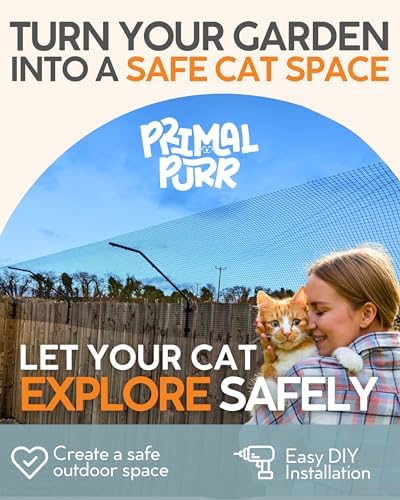 Cat Fence Outdoor Barrier - Top of Fence Height Extender Solution for Pets - Wall Topper – Invisible Solution for Small Dogs - Cat proofing Fence