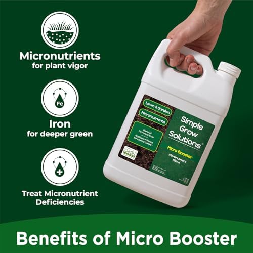 Organic Micronutrient Booster- Complete Plant & Turf Nutrients- Simple Grow Solutions- Garden & Lawn Fertilizer- Grower, Gardener- Liquid Food for Grass, Tomatoes, Flowers, Vegetables (32 Ounce)