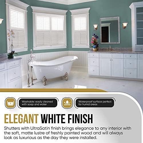 SUNCRAFT SHUTTERS-Plantation Shutters-Interior-Window COVERINGS-Custom Made in 10 Days- DIY Install -Made in North America-Never Needs Painting -25
