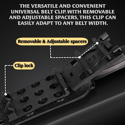 TAC DE-0014 Fixed Blade Outdoor Duty Knife 420HC Stonewashed Stainless Steel Field Knife Straight Camping Knife with G10 Handle Waist Clip EDC Kydex