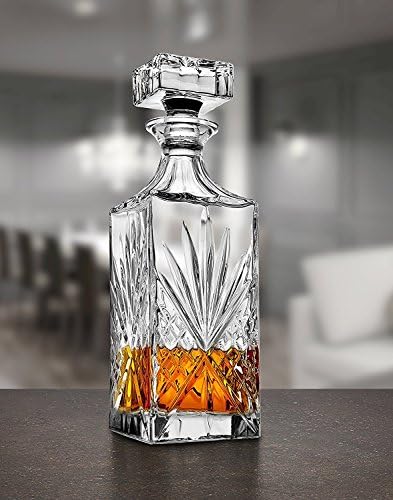 Godinger Dublin Whiskey Decanter, Liquor Decanter, Alcohol Decanter, Beer Decanter, 750ml