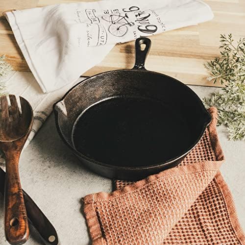 12 Inch Round Large Pre-Seasoned Cast Iron Skillet