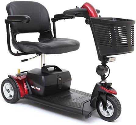 Pride Go-Go Sport 3 Wheel Mobility Scooter - Motorized Electric Medical Carts for Seniors, Handicapped