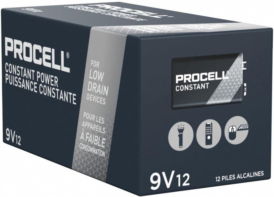 ProCell 12 Alkaline Batteries, 9V, 12/Box