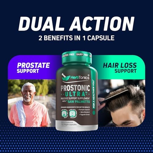 Dual Prostate & Hair Support for Men – Saw Palmetto, Beta-Sitosterol