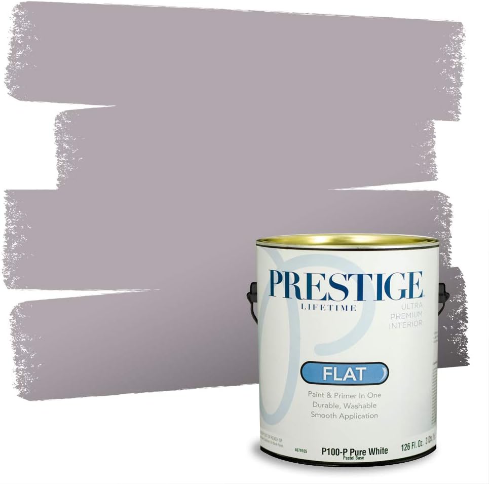 PRESTIGE Paints Exterior Paint and Primer In One, 1-Gallon, Satin, Comparable Match of Sherwin Williams* Ash Violet*