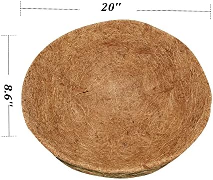 16 Inch Coco Liner for Planters, 2PCS Round Replacement Plant Basket Liner, Coco Fiber for Hanging Basket