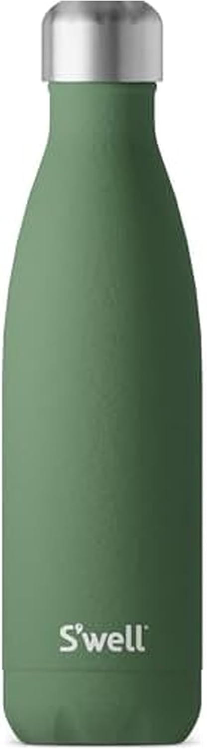 S'well Stainless Steel Water Bottle, 17oz, Blue Suede, Triple-Layered Vacuum Insulated Containers Keeps Drinks Cold for 36 Hours and Hot for 18, BPA Free, Perfect for On the Go