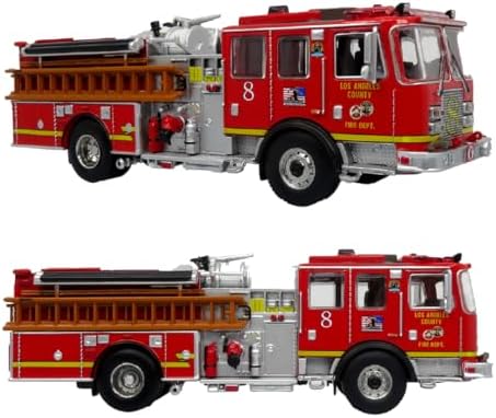 Generic KME Predator Fire Engine - LACFD Engine 8 - Elite Diecast Model for Firefighting Enthusiasts - Los Angeles - Fire Brigade Series 1:64 Scale