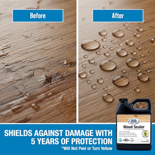 Rain Guard Wood Sealer Concentrate | Makes 2 Gallon | Protects Wood from Water Damage, Rotting, and Stains | Water Based Silane/Siloxane | Eco-Friendly | VOC-Free | Natural Finish