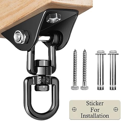 Heavy Duty Swing Hangers for Wooden Sets 2000 LB Capacity Hammock Hanger 360 Swivel Stainless Steel Swing Hardware Accessories 2 Packs for Porch
