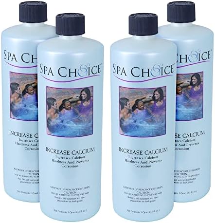 SpaChoice 1-Quart Premium Liquid Calcium Hardness Increaser Hot Tub | Rapidly Increases Calcium Hardness, Concentrated Calcium Chloride, 1 oz per 500 gallons raises hardness 10 ppm, Made in USA