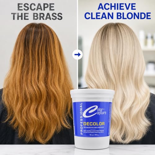 Salon High-Lift Hair Bleach Powder, Damage Control, 16 oz | Cruelty free, dust-free formula lifts 7+ levels for blonding, highlights, balayage
