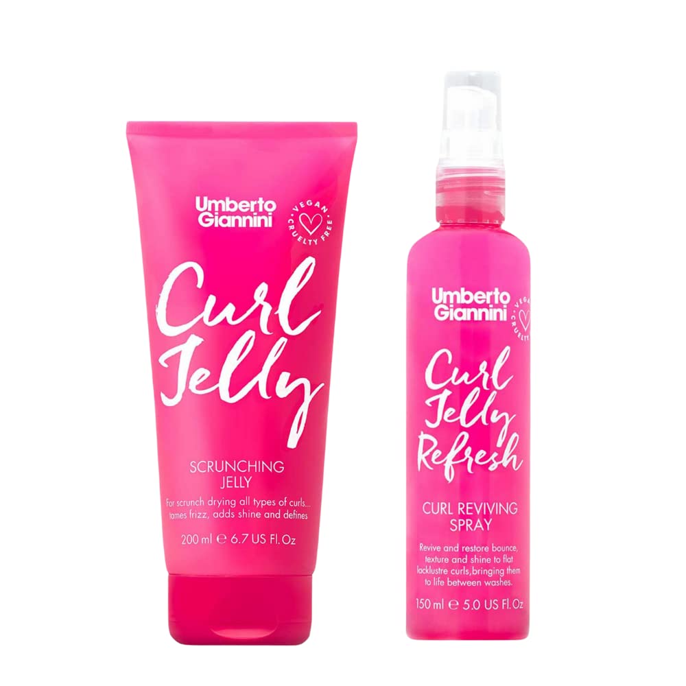 Umberto Giannini Curl Jelly Scrunching Jelly 6.7 fl Oz - Frizz Solution Defining Hair Gel for 2a-4c Curly, Wavy, Coily Hair - Vegan & Cruelty-Free