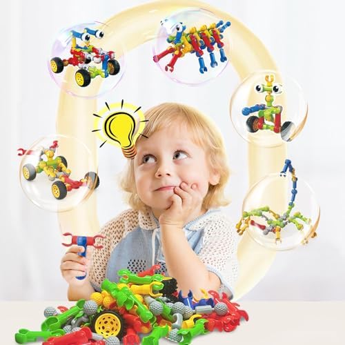 Huaker STEM Building Toys for 3 4 5 6 7 8 Year Old Boys Girls Birthday Gift