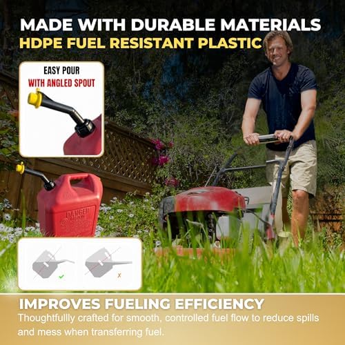 2 - Fuel Gas Can Jug Spouts, Rings & Vents for Blitz Wedco Scepter Essence Midwest Eagle