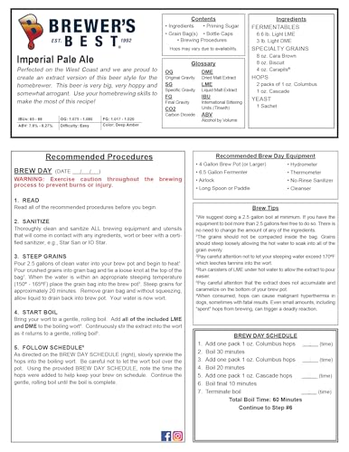 Home Brew Ohio - HOZQ8-1443 Best Imperial Pale Ale Beer Ingredient Kit