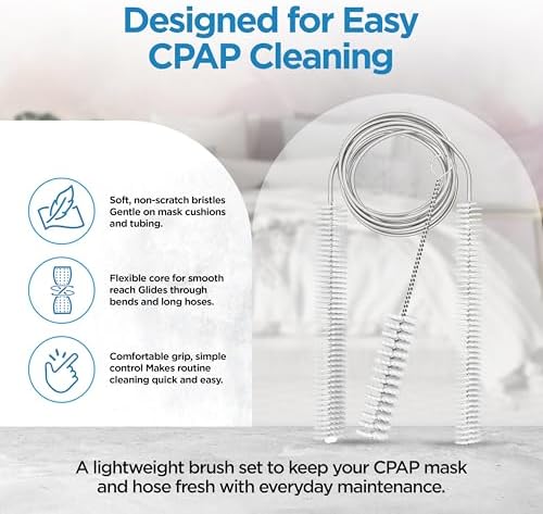 resplabs CPAP Hose Cleaning Brush 8 in 1 CPAP Cleaner for 22mm, 15mm CPAP Tubing, Mask, Cushions, Humidifiers & Water Chambers