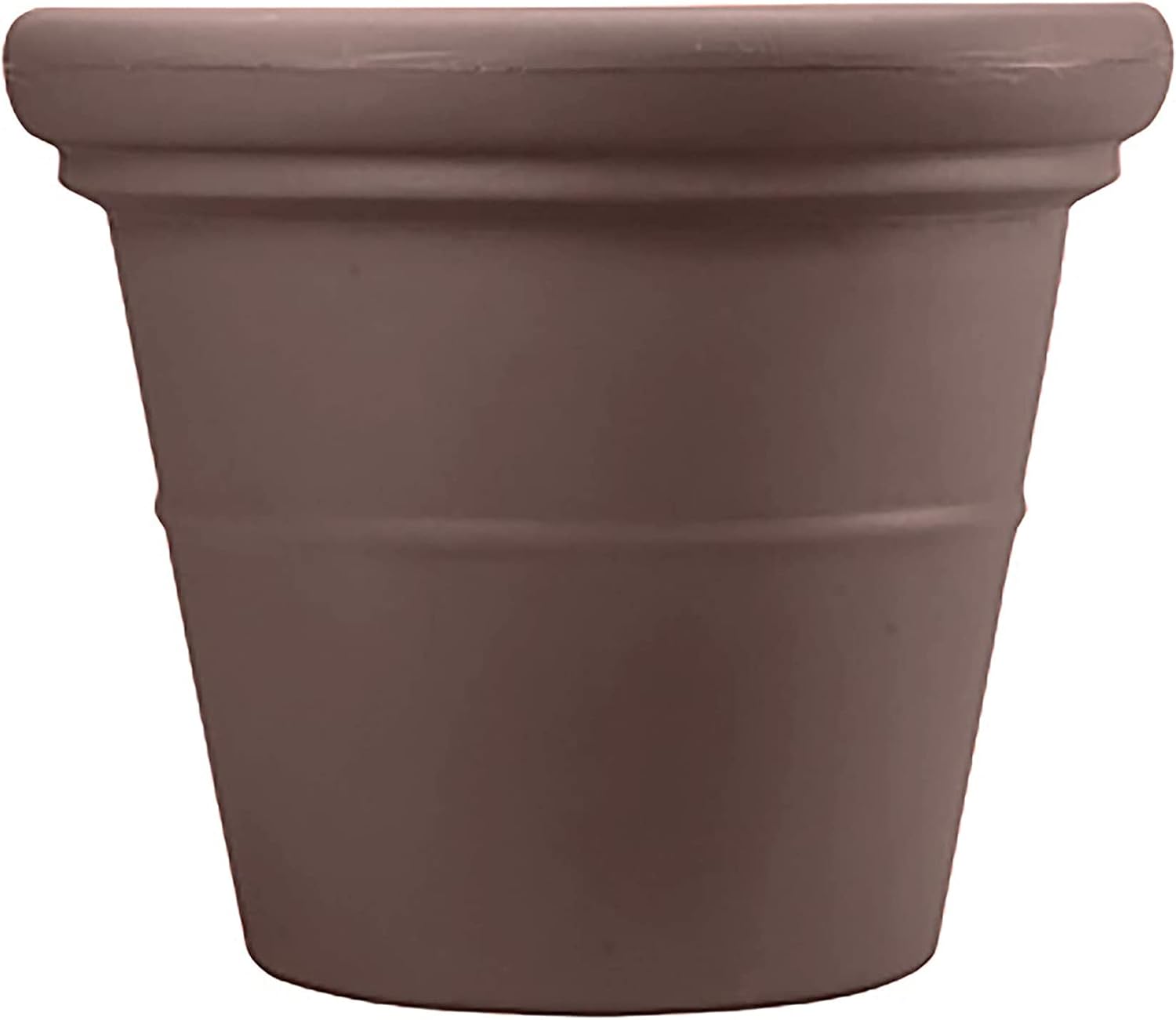 The HC Companies Terrazzo Large Round Plastic Plant Pot w/Rolled Rim - Lightweight & UV Resistant Gardening Pot for Herbs & More - Outdoor & Indoor Plant Pots w/Drainage (17” Black)