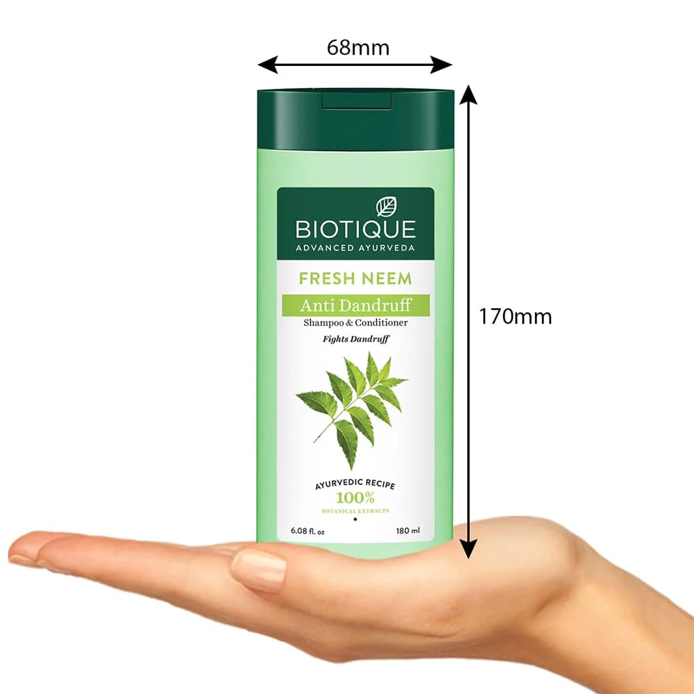 Biotique Bio Neem Margosa Anti Dandruff Shampoo and Conditioner, 180ml