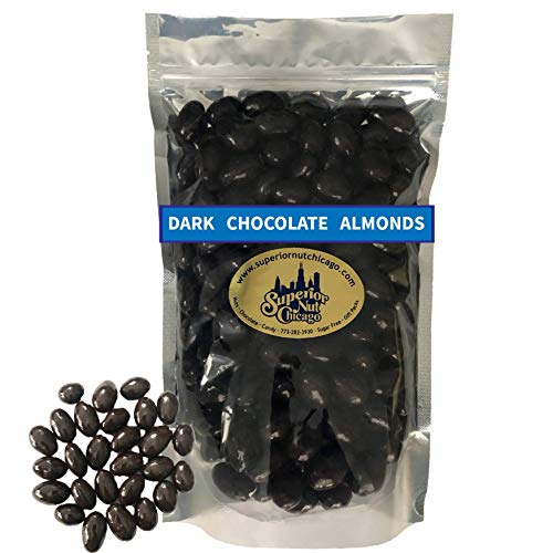 Dark Chocolate Covered Almonds - Crunchy Almonds Drenched in Rich Dark Chocolate (2 pound bag)
