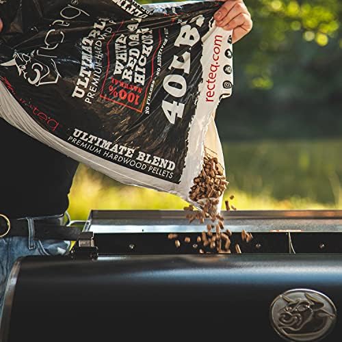 recteq Ultimate Premium Hardwood Grilling Cooking Pellet Barbecue BBQ Grill Smoker Blend with Red Oak, White Oak, Hickory Wood Pellets for Smokers