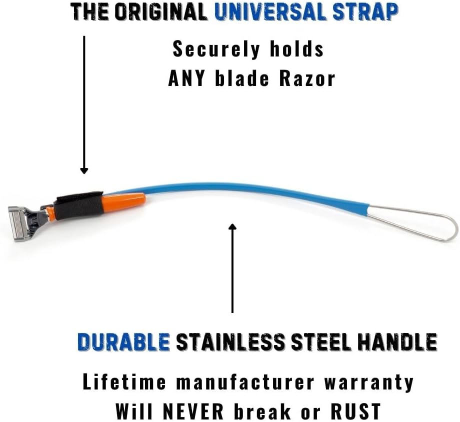 The Best!! Back Hair Shaver - Back Hair Razor - Razor Extension Handle | DIY Hair Shaver, Universal Razor Use, Bendable Handle