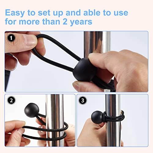 30PCS of 3 Sizes Ball Bungee Cords, 6, 9, 11 Inch Tarp Canopy Bungee Balls, Heavy Duty Tie Down Cord for Shelter, Gazebo, Camping, Tent, Cargo