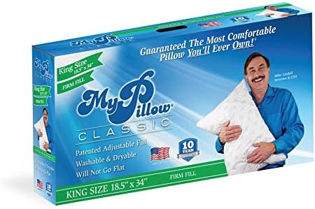 MyPillow Bedding Bed Pillows for Sleeping Standard Size, Perfect for Back, Stomach or Side Sleepers - My Pillow Classic Pillow [Standard, Firm]