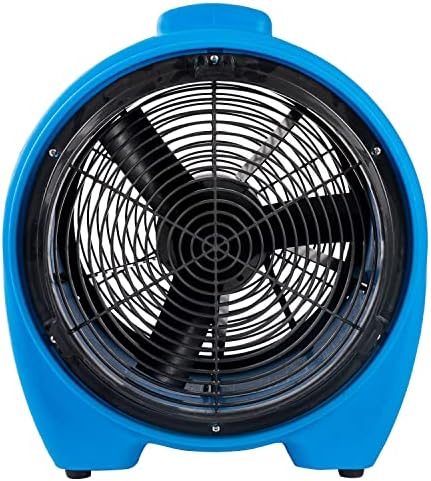 MOUNTO 16-Inch Axial Blower Exhaust Fan - 1HP, 5000 CFM, 200pa, Durable, Stackable, Ductable for Efficient Ventilation