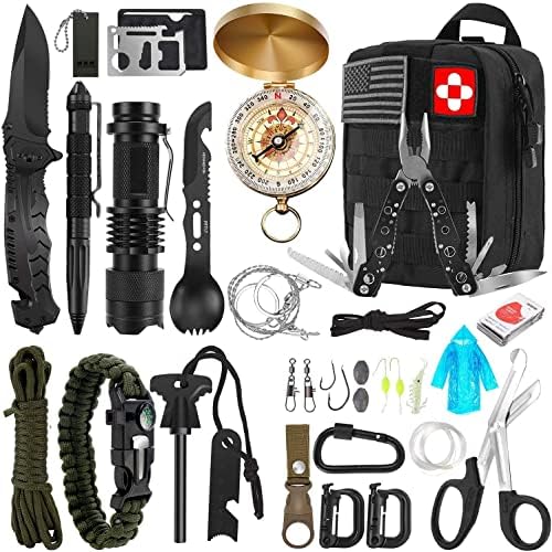 Survival Kit 32 in 1, Gifts for Men Dad Husband Teenage Boy
